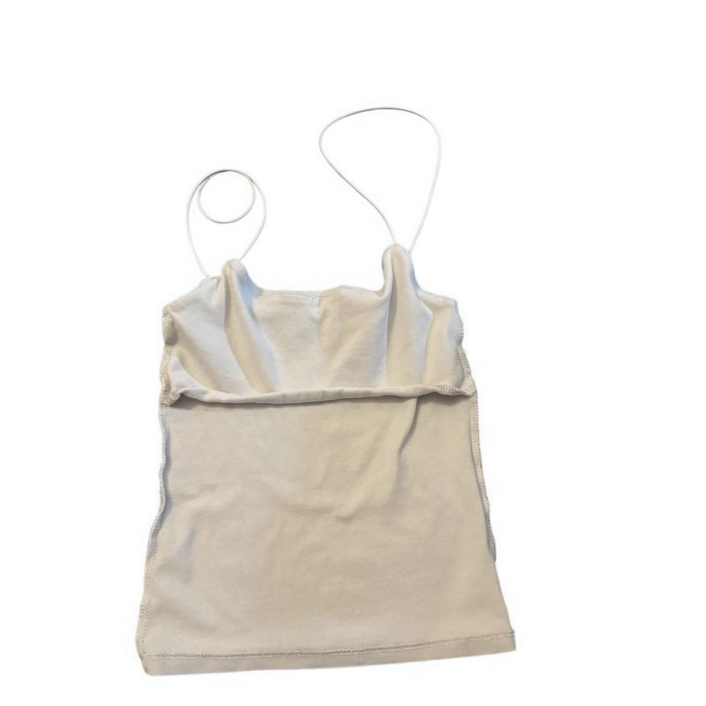 Zara White Spaghetti Strap Seamless Camisole Tank Top Small - Picture 5 of 10